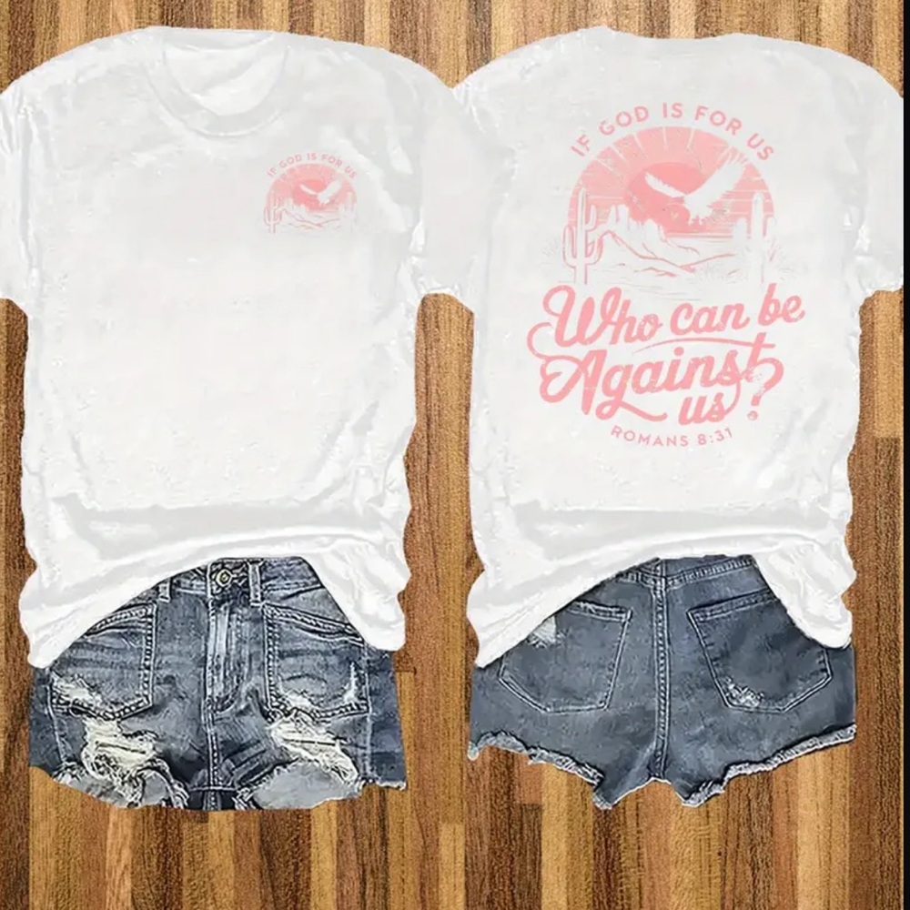 White Graphic Inspirational T-Shirt